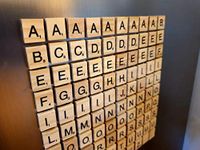 100 Handmade Wooden Alphabet Letter Fridge Magnets - Super Strong Magnets