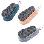 3pcs Multifunctional Scrubbing Brush,Laundry Brush,Quality Soft Laundry Clothes Shoes Scrubbing Brush, Easy to Grip Household Cleaning Brushes