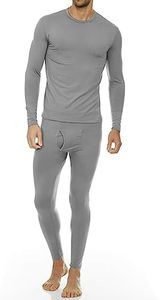 Thermajohn Long Johns Thermal Underwear for Men Fleece Lined Base Layer Set for Cold Weather (X-Large, Grey)