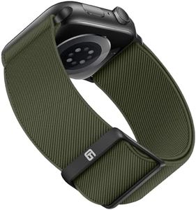 Suphart Correas Compatible con Correa Apple Watch 41mm 40mm 38mm, Correa Deportiva Ajustable de Nylon Diseñado para Apple Watch SE Serie 9 8 7 6 5 4 3 2 1, Verde Militar