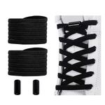 Galinpo Elastic No Tie Shoe Laces For Adults,Kids,Elderly,System With Elastic Shoe Laces(Black)