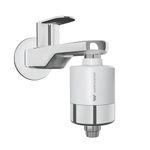 WaterScience CLEO Hard Water Softener for Tap and Shower | Shower Filter for Bathroom | Hard Water Filter for Tap | for Borewell/Tanker Water - CLEO-SFU-423