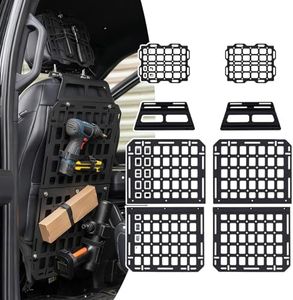 Maxzina Tactical Seat Back & Headrest Molle Panel Compatible with 2015-2025 Ford F150 Tactical Seat Back Organizers Rigid Headrest Molle Panel Storage Shelf for 2024 Ford F-150 Accessories (6PCS)