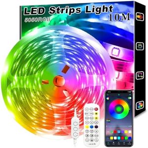 FUPT Tira LED TV, 10M Luces LED HabitacióN, RetroiluminacióN De TV RGB 5050 LED USB Con AplicacióN Y Control Remoto Para TV De 75-85 Pulgadas, Cine En Casa, Cocina, Dormitorio, Sala De Estar,partido…