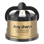 AnySharp Global Classic Knife Sharpener with PowerGrip, Gold