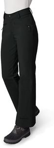 Free Country Women's Ski Snow Plus Size Pants Insulated Water and Wind Resistant with Zip Pockets Snow Plus Snowboard Winter-Chill Off-Black-Size 3X