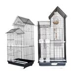 Central Fish Aquarium Designer house shape Bird cage for Budgies, Finches , Love Birds, Cocktails, Cuttlefish Bone Holder, 4 Cups , 2 Perch Sticks Dimension :L-52cm W-41.5cm H-110 cms (Accessories not Included )