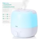 Frida Baby 3-in-1 Cool Mist Humidifier for Large Rooms, Top Fill Humidifier for Bedroom, 60 Hour Runtime + Diffuser, Nightlight, Auto Shut-Off, Quiet, Carry Handle, Nightlight, Essential Oil Diffuser