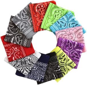 Tough Headwear Large Bandana Headband - Handkerchief Bandanas for Men & Women - Cowboy Scarf - Paisley Bandana Pack