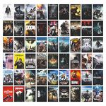 Unity Designs Pack of 54 Gaming Posters - 4 x 6 Inches Posters for Wall Decoration - Wall Art For Bedroom, Office, Living room, Dorm room (Gaming A)