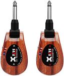 Xvive U2 Guitar Wireless System 2.4GHz Wireless Guitar Transmitter and Receiver for Active Pickup Guitar,Amp,Bass,Volin (wood)