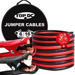 TOPDC Jumper Cables 16 Feet 6 Gauge Heavy Duty Booster Cable with Carry Bag (6AWG x 16Ft)