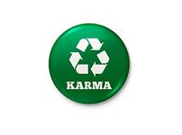 Karma - What Goes Around Comes Around - Minimalist Badge