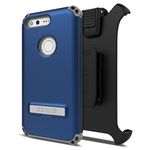 Seidio Dilex Case with Kickstand and Holster Combo for Google Pixel - Royal Blue/Gray