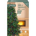 Premier Decorations 1000 LED Multi-Action Christmas Treebrights Multi-Colour Tree Lights Timer 25m, JNS_447210