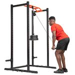 Sunny Health and Fitness Unisex's LAT Pull Down Attachment for Power Racks and Cages – SF-XFA006, Black, One Size