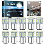 1076 Led Bulb for RV BA15D 1142 1004 90 Bulb S8 12Volt AC/DC for RV Led Lights Interior Camper Motorhome Trailer Marine Boat Landscape Lighting White,10Pack