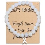 Lung Cancer Awareness Ribbon Beads Bracelet Lung Cancer Awareness Gift For Her (Lung Cancer Beads CA)