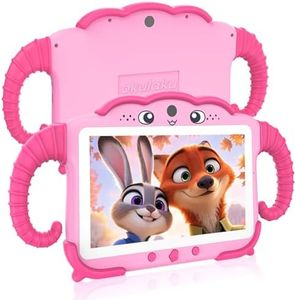 okulaku Kinder Tablet 7 Zoll Kids Tablets für Kinder ab 3-14 Android Kindertablet mit Hülle 32GB Kindersicherung GMS Certified Kleinkind Tablet mit WiFi Bluetooth Google Play Store für Mädchen Junge