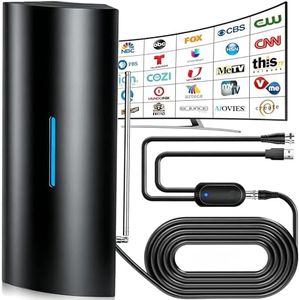 2026 Strongest TV Antenna, 5000+ Miles Range Digital Antenna for Smart TV Indoor/Outdoor, HD TV Antenna for Local Channels with Upgraded Amplifier, Supports 8K 4K 1080P All TVs-40ft Coax Cable