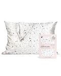 Kitsch Satin Pillowcase - Softer Than Silk Pillow Cases - Cooling Pillow Case with Satin Finish and Zipper | Satin Pillow Case Cover (Standard/Queen (1 Pack), White Terrazzo)