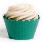 Dress My Cupcake Standard Aqua Cupcake Wrappers, Set of 50