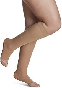 SIGVARIS Women's EVERSHEER 780 Open Toe Calf Compression Socks 15-20mmHg