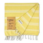 IndiHaus - Premium Extra Large Cotton Towel (6Ft X 3Ft) ,250 Tc| Soft, Absorbent And Comfortable Towels For Bath Large Size | Quick Dry For Bath, Gym & Travel [ Sunshine Yellow ]