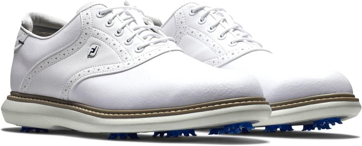 FootJoy Men’s Traditions Golf Shoes, White – Size 11 UK