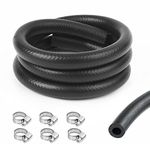 URAQT 10mm Fuel Line Hose, 3.28Ft 2/5 Inch Inner Diameter Fuel Line Set, 1 Meter Fuel Pipe Fuel Hose with 6 Hose Clamps, Suitable for Trucks, Cars, Tractors and Small Engines