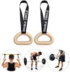 Double Circle Pull Up Handles - Pull Up Grips, LAT Pull Down Gym Handles Design - Quick Attachment to Bars & Barbells - Includes Carry Bag - Suitable for Home Gym & On-The-Go Workouts