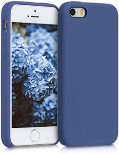 kwmobile Carcasa Compatible con Apple iPhone SE (1.Gen 2016) / iPhone 5 / iPhone 5S Funda - Case TPU y Silicona antigolpes - Apto Carga inalámbrica - Azul violáceo