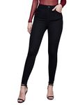 Miss Chase Women's Black Skinny Fit High Rise Clean Look Regular Length Clean Look Stretchable Denim Jeans (MCSS21DEN99-38-62 34, Black, 34)