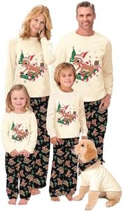 Awoscut Christmas Family Matching Pajama Sets Christmas Sleepwear Holiday PJS Sleepwear for Women Men Kid(#f630, Dad, XL)