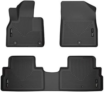 Husky Liners — Weatherbeater Floor Liners | Fits 2020-2023 Kia Telluride - Front & 2nd Row Liner - Black, 4 pc. | 95691