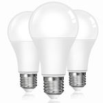 Caldarax E27 Edison Screw LED Bulbs, 9W E27 LED Screw in Light Bulb 60 Watt Equivalent, 800LM Natural Cool White 4000K A60 GLS ES Energy Saving Bulb, Non-Dimmable, 3 Pack