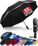 TUMELLA Strongest Windproof Travel Umbrella (Compact, 100MPH Wind-Tested)