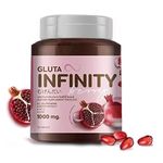 Gluta Infiniy 1000mg L-Glutathione Supplement Tripeptide Fish Collagen L-Glutamine Ascorbic Acid Cherry Grape & Pomegranate Extract Skin Nourishing Supplement Remove Acne Scar Freckles 30 Tablets