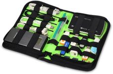 BUBM MULTIPLE FUNCTION ACCESORIES STORAGE CARRY BAG CASE FOR Power adapter USB cable memory card power cord battery storage bag case (MEDIUM)