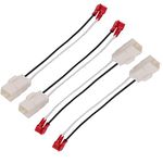 4 Pack 72-6514 Speaker Wire Harness Adapter Plug Compatible with Jeep Wrangler Chrysler Town & Country Speaker Harness Adapter Dodge Dakota Front Rear Door Speaker Wiring Harness Adapter