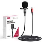 Pixel Lavalier Microphone for iPhone iPad, Lav Lapel Microphone for Smartphone, Clip-on Mic for Video Recording, Interview, YouTube, Vlog, Fit for Lightning Devices, Apple MFi-Certified (9.8ft/3m)