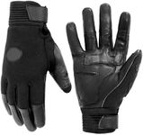 HANDLANDY Horse Riding Gloves for Men & Women, Equestrian Riding Gloves Goat Leather Equestrian Glove for Riding, Gardening, Driving, Warehouse Work(Black, Adult Large)