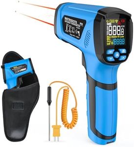 INSTRODOTS Infrared Thermometer Temperature Gun, -40℉ to 2192℉ Dual Laser High Temp Thermometer with LCD Color Display, Non-Contact Industrial Pyrometer 50:1 Distance Ratio, Adjustable Emissivity
