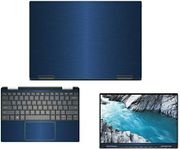 Decalrus - Protective Decal for Dell XPS 13 7390 2-in-1 (13.3" Screen) Laptop Blue Texture Brushed Aluminum Skin case Cover wrap BAdellXPS-7390-2-in-1Blue