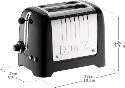 Dualit 2-Slice Lite Toaster – Compact Stainless Steel
