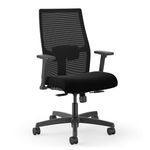 HON Ignition 2.0 Ergonomic Office Chair, Standard Tilt Recline, Swivel Wheels, Comfy for Long Hours, Home Office Desk Chair, Black