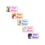 70 Personalized Waterproof Labels for Clothing (Magic Ponies Theme) - No-Sew - Laundry Safe - Stick-on