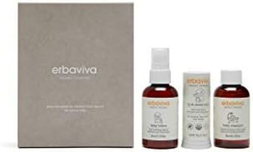 Erbaviva Organic Baby Discovery Kit, 3 Piece Set - Essential Baby Skin Care Gift Set, Travel Size Baby Shampoo, Baby Lotion, Baby Lip & Cheek Balm, Gentle For Delicate Skin