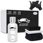 Autokcan Nano Ceramic Coating for Cars, 10H High Gloss Anti-Scratch SiO2 Ceramic Coating Car Kit Super Hydrophobic Mirror Paint Sealant Protection Better Than Mr Fix 9H with Gloves