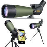 Gosky Spotting Scope 20-60x80 with Tripod, Phone Adapter and Carrying Bag, BAK4 High Definition Waterproof Spotter Scope for Hunting, Target Shooting, Bird Watching